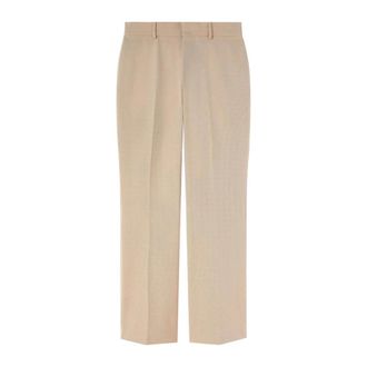 Palm Angels Heren, Broeken, Beige, Maat: S Katoen