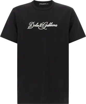 Dolce & Gabbana Black Cotton Mens T-Shirt