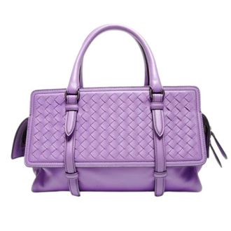 Bottega Veneta Pre-owned Handbags, female, Purple, Size: ONE SIZE Pre-owned Intrecciato Handbag