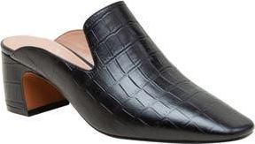 Linea Paolo Giselle Croc Embossed Mule in Black at Nordstrom Rack, Size 7.5