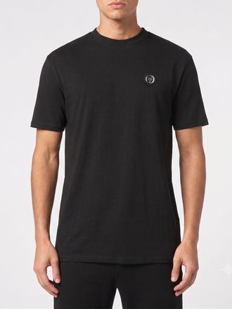 Plein Sport T-shirt slim fit in cotone con logo a contrasto stampato