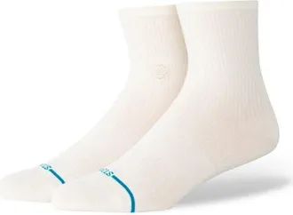 Stance Fine Rib Quarter Socks in Ivory at Nordstrom, Size Medium
