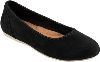 Softwalk Sonoma Flat in Black Suede at Nordstrom, Size 10.5