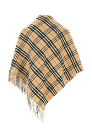 Burberry Unisex Bandana Shawl Beige Wool Cashmere