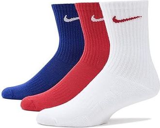 Nike Everyday Cushion Crew Socks 3-Pair Pack Athletic Shoes 1 : SM (US 4-6 Big Kid Shoe Size - Womens Shoe 4-6), Cotton/Nylon/Polyester