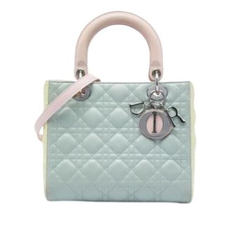 Dior Pre-owned Lady Dior - Dames - Vintage Handtas - Groen - ONE Size - Leer - Vintage
