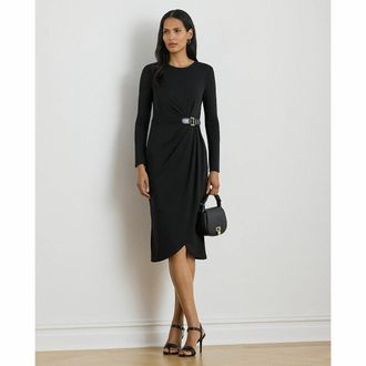 Ralph Lauren Rechte jurk in 3/4 midi lengte, lange mouwen