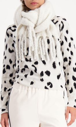 Monari Modeschal MONARI Schal/Tuch Flausch + Glanz, Damen, almond, Strick, Materialmix, unifarben, Modet&uuml;cher Modeschal, regular fit