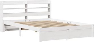 vidaXL Vidaxl - Bed Frame with Headboard without Mattress White 140x190 cm