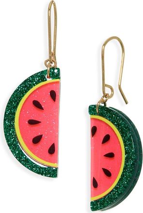 Leith Watermelon Drop Earrings in Green Multi- Gold at Nordstrom Rack