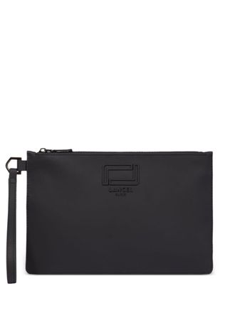 Lancel small Victor De Lancel pouch - men - Leather/Cotton - One Size - Black