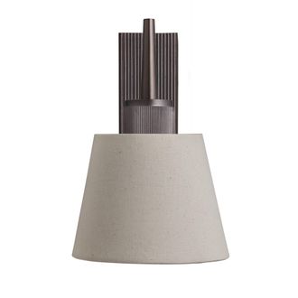 Industville Henley Wall Light - Natural Cotton Shade in Bronze | Size: Medium