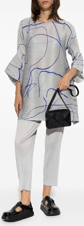 Pleats Please Issey Miyake Pantaloni plissé - Grigio