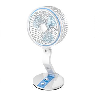 OEM Ventilador Recargable Por Usb Con Luz Nocturna, Velocidad Y Brillo Ajustables, Multifuncional, Para Montaje En Pared O Uso De Escritorio (blanco)