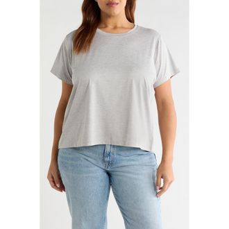 Lyss&eacute; Perfect Box Cut T-Shirt in Light Grey Melange at Nordstrom, Size 2 X