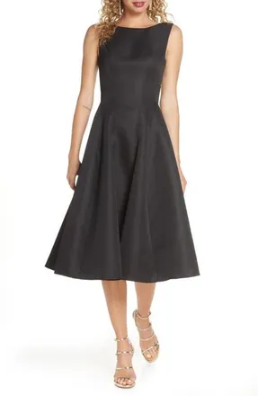 Chi Chi London Ellie Fit & Flare Cocktail Dress in Black at Nordstrom, Size 4