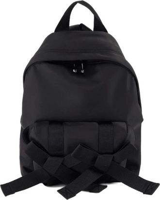 Simone Rocha Bow Front Backpack - unisex - Rugzakken - Zwart - ONE Size - Polyester - Tassen