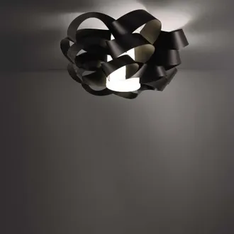 Linea Zero Linea Zero - Plaf&oacute;n Dos Luces Cloud Negro Di&aacute;metro 75x H36 Cm
