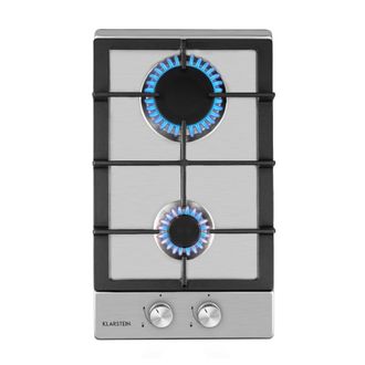 Klarstein Klarstein Ignito Domino Cocina A Gas Con 2 Quemadores Acero Inoxidable Plateada