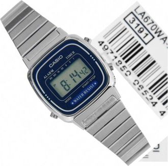 Trade Shop Trade Shop - Orologio Da Polso Casio La670wa-2df Digitale Donna Acciaio Vintage Silver