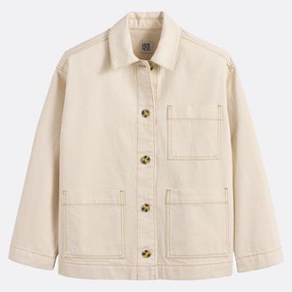 La Redoute Collections Lang, recht gesneden worker-jasje van denim