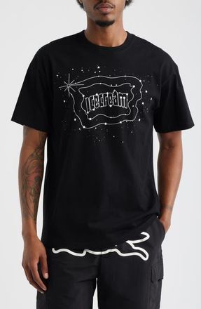 Icecream Star Gazing Cotton Graphic T-Shirt in Black at Nordstrom, Size Xx-Large