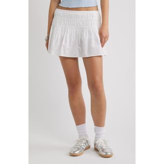 BP. Drop Waist Flare Cotton Skort in White at Nordstrom, Size X-Small