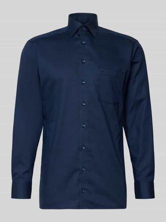 Olymp Modern Fit Business-Hemd mit Kentkragen in Marine, Größe 39