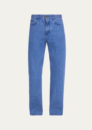 Gabriela Hearst Mens Rey Straight-Leg Five-Pocket Jeans