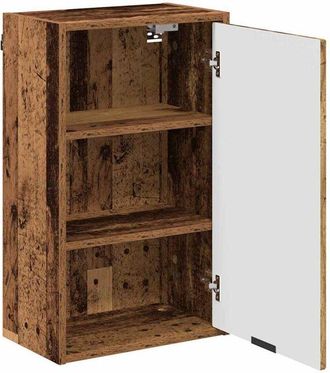 vidaXL vidaXL Mobile da Bagno con porta Legno vecchio 39 x 23,5 x 65 cm