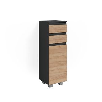 Vicco Armario De Ba&ntilde;o Mediano J-shape, Gris, 30 X 95 Cm