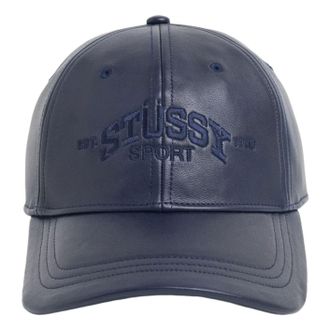St&uuml;ssy Sport Leather Cap Navy 1311244-NAVY