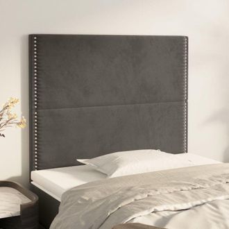 vidaXL Cabeceros 2 Unidades De Terciopelo Gris Oscuro 90x5x78/88 Cm Vidaxl