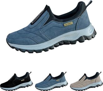 Generic Mens Hiking Shoes Comfortable Orthopedic Walking Shoes Slip on Outdoor Non Slip Sneakers Casual Lightweight Camping Trekking Trails Sneakers with Arch