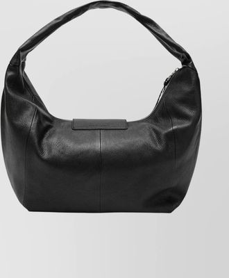 Longchamp curved handle hobo bag with flap pocket