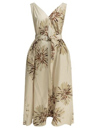 Brunello Cucinelli Brunello Cucinelli Bloom Print Midikleid