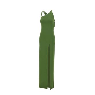 The Attico Gowns, female, Green, Size: M Long Dress