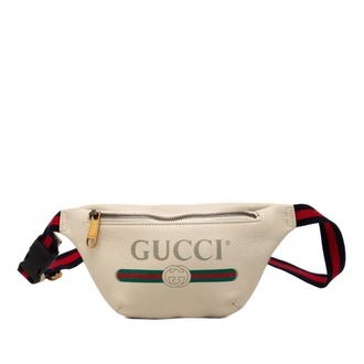 Gucci Multi-Color White Leather Sling Bag (Pre-Owned)