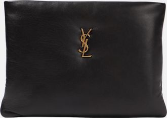 Saint Laurent Calypso Large leather pouch