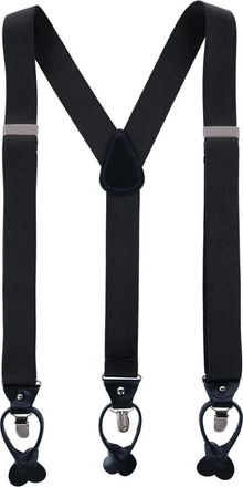 Ascentix Mens Classic Stretch 1 3/8 inch Convertible Suspenders in Black at Nordstrom
