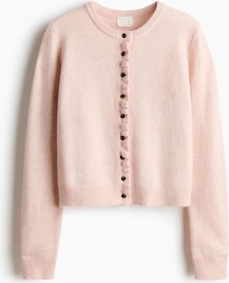 H&M Cardigan mit Volants - Pink