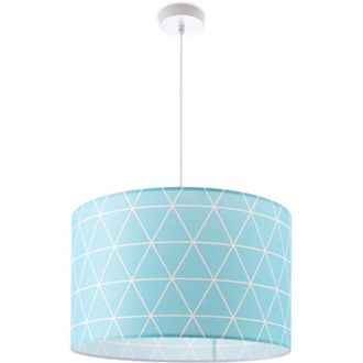Paco Home Lampada Plafone Sospensione Salotto Camera Da Letto Scandinava Diamanti E27 Blu (Ø38cm), Luce a sospensione - Bianca - Paco Home