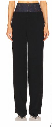 Cinq &agrave; Sept Denim Dionne Pant In Indigo/black