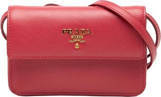 Prada 2000-2025 Saffiano crossbodytas - Rood