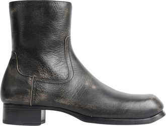 Maison Margiela Float Enkellaarsjes - Heren - Enkellaarsjes - Zwart - 41 EU - Leer - Schoenen