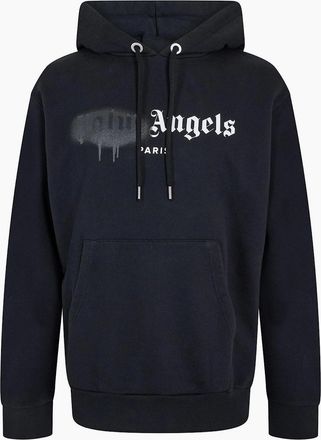 Palm Angels Mens Palm Paris Hoody - Black - Size: 36