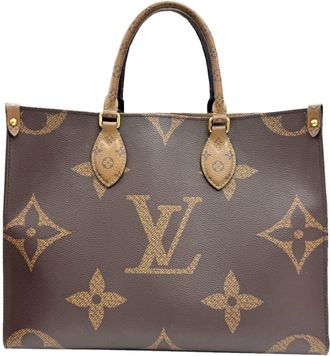 Louis Vuitton Brown Monogram Handbag Tote Bag (Pre-Owned)