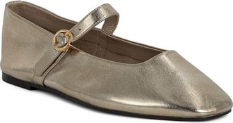 Shushop Annabelle Mary Jane Flat in Gold at Nordstrom, Size 8.5