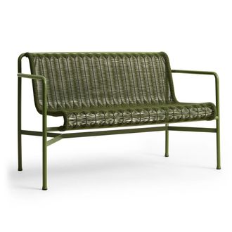 HAY Palissade Cord Dining Bench, olive
