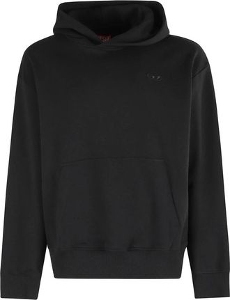 Diesel Zwarte hoodie met logoprint - Heren - Hoodies - Zwart - L - Katoen - Hoodies & sweatvesten